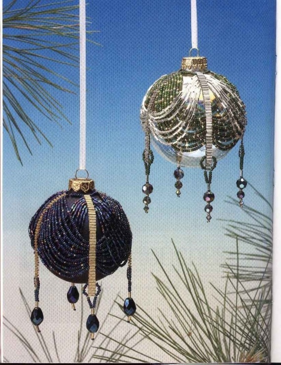 Схемы: Ёлочные шары. Архив Beads and Button (2001 - 2006 гг)