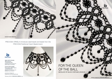 Схемы: Колье а ля Милен Фармер/  Black Costume Jewelry for the Queen of the Ball