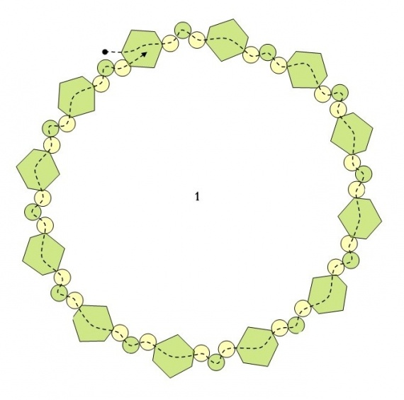 Схемы: Схема центрального элемента браслета