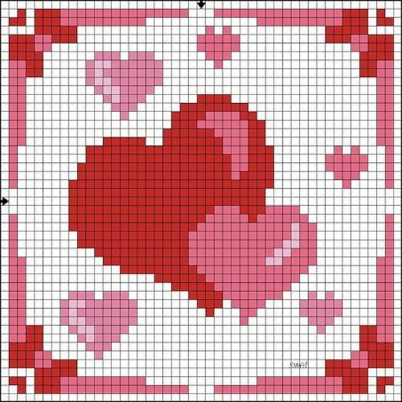 ТД-014 Схема для вышивки бисером Одно сердце на двоих