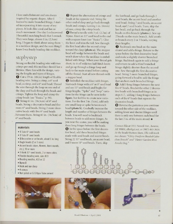 Схемы: Альбом пользователя Ksaria: Ожерелья. Архив Beads and Button (2001 - 2006 гг). Часть 1