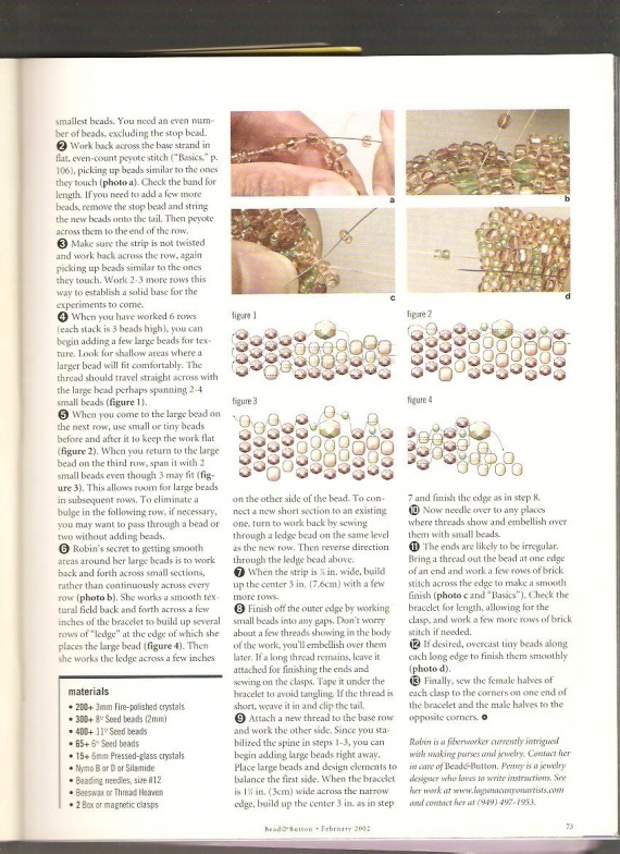 Схемы: Браслеты. Архив Beads and Button (2001 - 2006 гг). Часть 3