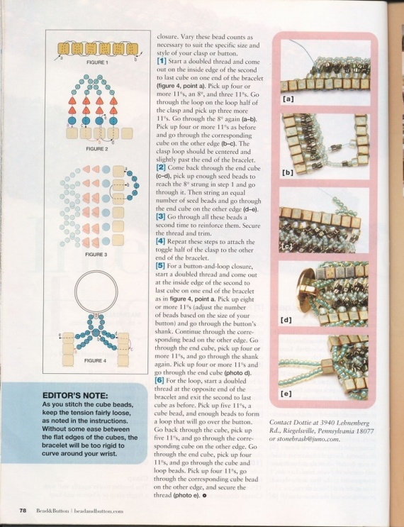 Схемы: Браслеты. Архив Beads and Button (2001 - 2006 гг). Часть 4
