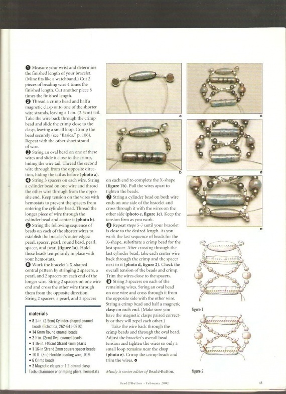 Схемы: Браслеты. Архив Beads and Button (2001 - 2006 гг). Часть 3