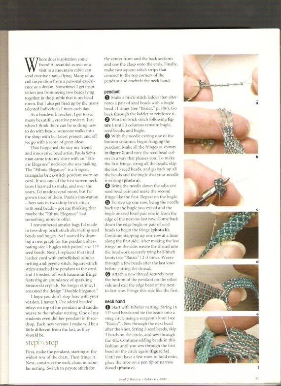 Схемы: Ожерелья. Архив Beads and Button (2001 - 2006 гг). Часть 2