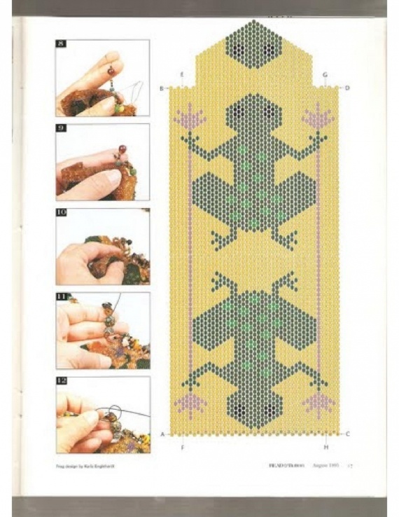 Схемы для мозаичного, кирпичного плетения. Архив Beads & Button 1998-2000 гг