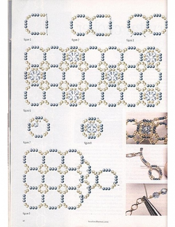 Схемы: Браслеты. Архив Beads and Button (2002 - 2005 гг)