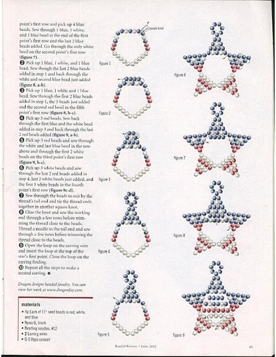 Схемы: Серьги. Архив Beads and Button1993, 2013, 2002, 2005 гг