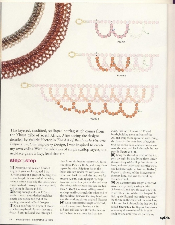 Схемы: Начинающим бисерщикам: Колье из журнала Beads & Button (август 2009 г)