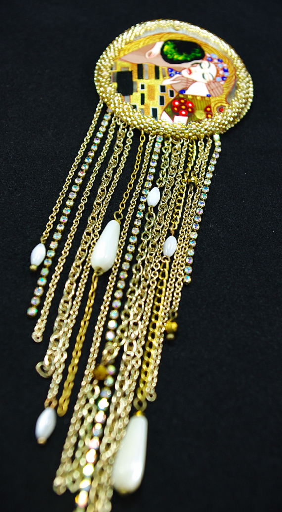 Альбом пользователя Пятница13е: Брошь-галстук Поцелуй Г Климта