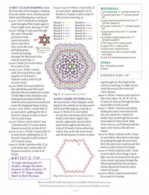 Схемы: Heavenly hexagons. Best of Beadwork 10