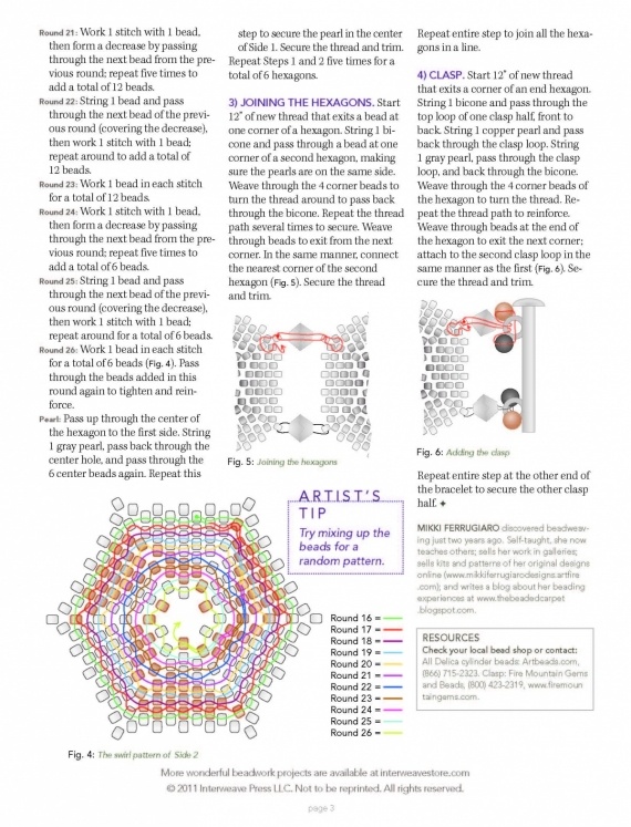 Схемы: Heavenly hexagons. Best of Beadwork 10