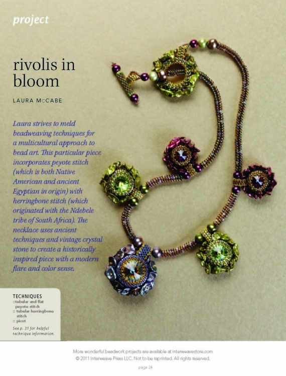 Схемы: Колье Rivolis in Bloom. Best of Beadwork 10