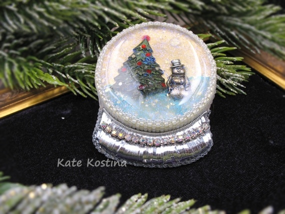 Альбом пользователя KateKostina: Брошь Christmas snowball