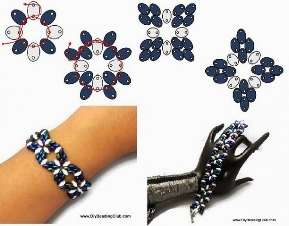 Схемы: Простенькие браслеты