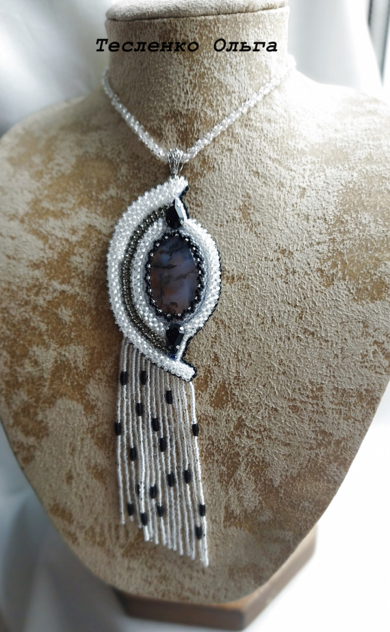 Альбом пользователя tes-ov: Кулон с моховым агаом.