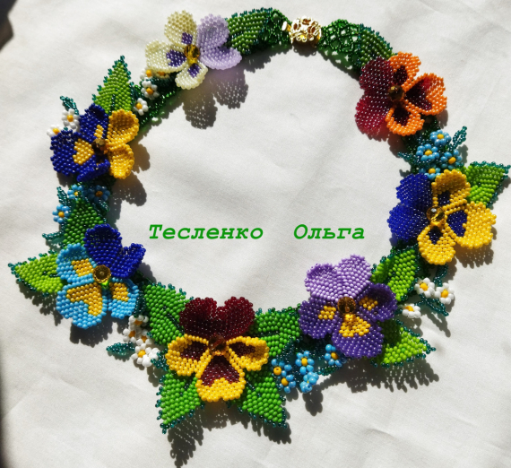 Альбом пользователя tes-ov: Колье Анютины глазки