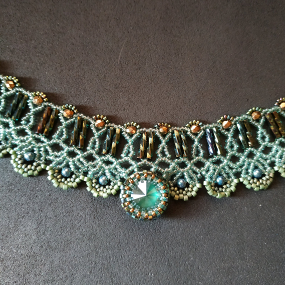 Альбом пользователя ЗеленыйЛизард: Чокер со стеклярусом и серьги в комплект