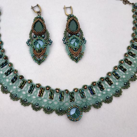 Альбом пользователя ЗеленыйЛизард: Чокер со стеклярусом и серьги в комплект