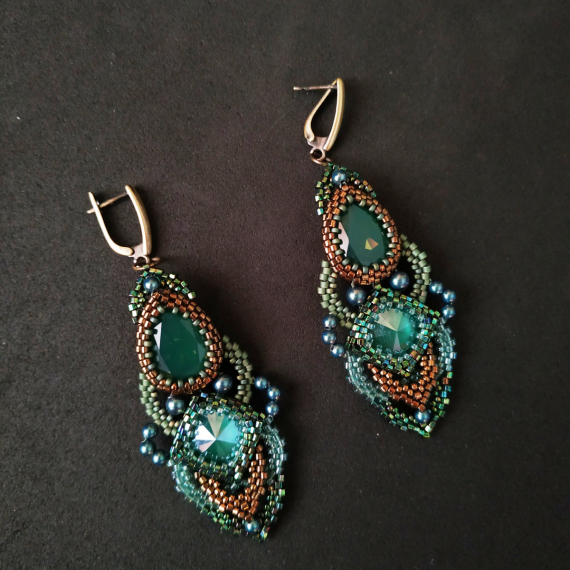 Альбом пользователя ЗеленыйЛизард: Чокер со стеклярусом и серьги в комплект