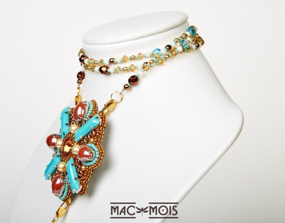 Альбом пользователя МакМоис: Кулон-сотуар-брошь Тurquoise & chocolate