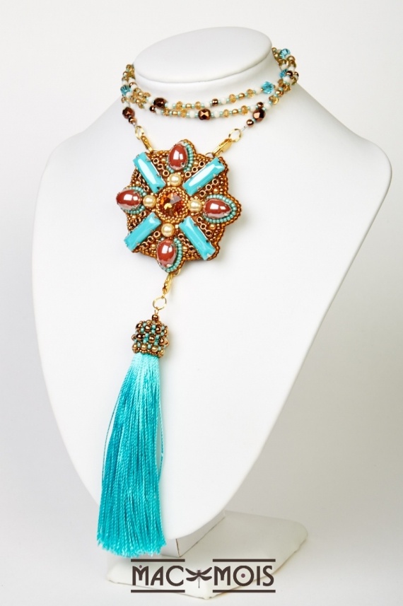 Альбом пользователя МакМоис: Кулон-сотуар-брошь Тurquoise & chocolate