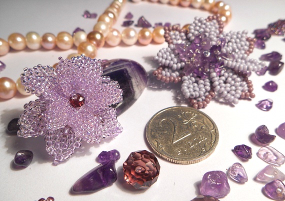 Альбом пользователя Lara_businka: Брошки-крошки цветочки сиреневые (флешмоб Арданс )