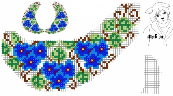 Схемы: Воротники ткачество)))