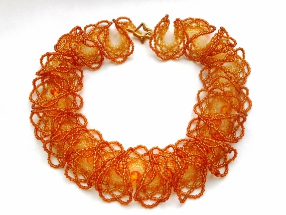 Альбом пользователя Марина_К: Колье - огалала Золото янтаря