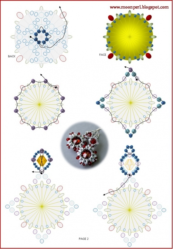 Схемы: Серьги Стелла- схема