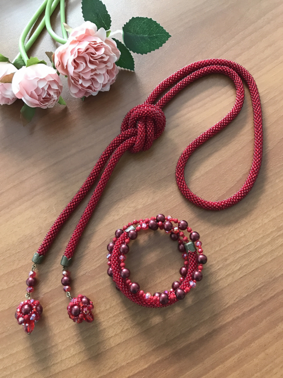 Альбом пользователя tati-ana: Комплект лариат и браслет