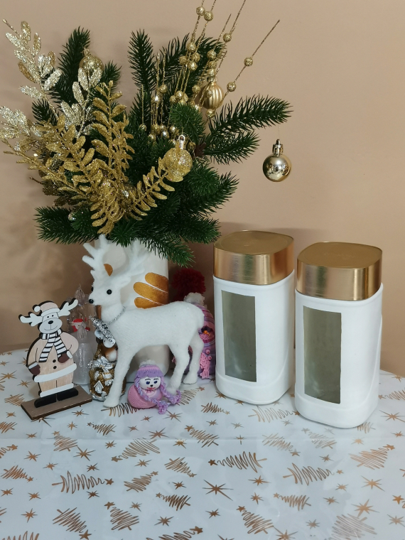 НЕбисерная лавка чудес: Ваза из банки и банки из банок))