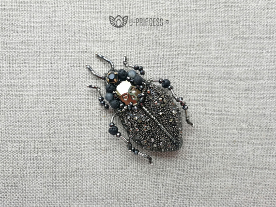 Альбом пользователя юлька_принцесска: Броши-жуки с кристальной тканью