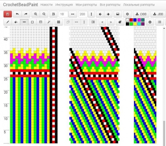Мастер-классы: Рисуем схемы в программе CrochetBeadPaint. Урок 1. Пэчворк.