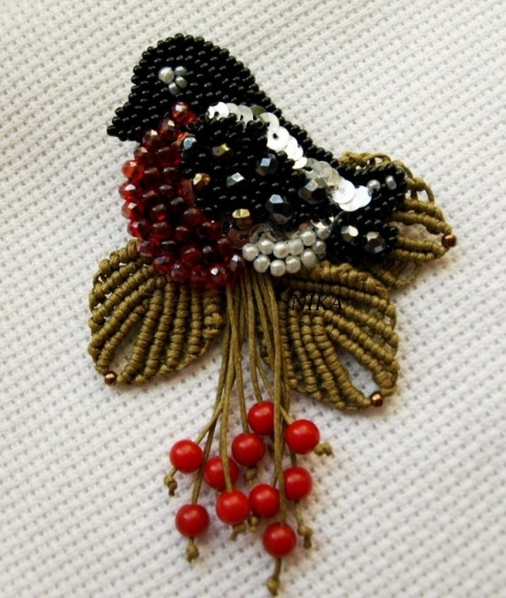 Альбом пользователя Nika-Nata: Мои Снегири по  МК   вышивки индийским крючком