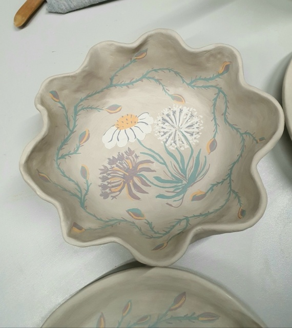 НЕбисерная лавка чудес: Посуда сделанная мной .... (часть 2 полевые цветы)