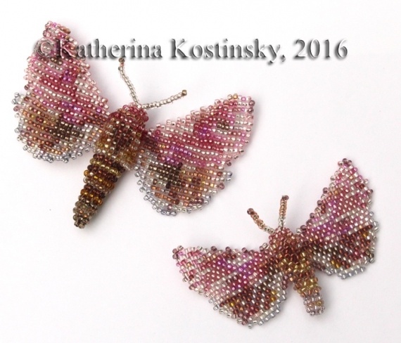 Альбом пользователя ЕкатеринаКостинская: Бабочка Совка розовая. Коллекция 36 бабочек-малявок