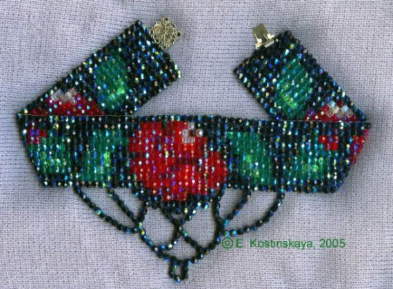 Альбом пользователя ЕкатеринаКостинская: Воротник-стойка Цыганские Розы. 2005 год