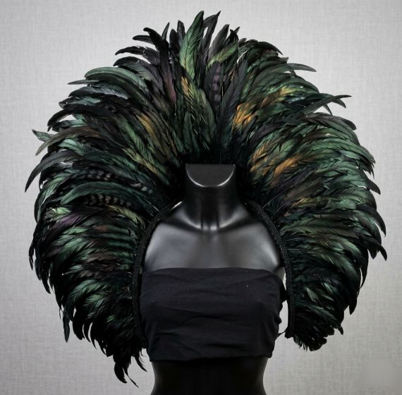 НЕбисерная лавка чудес: Воротник с перями.