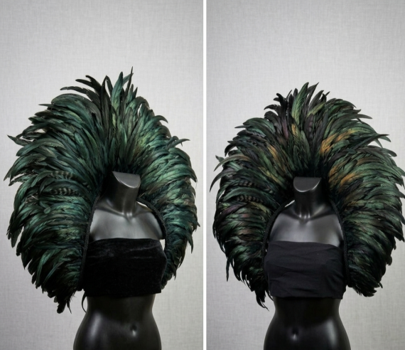 НЕбисерная лавка чудес: Воротник с перями.