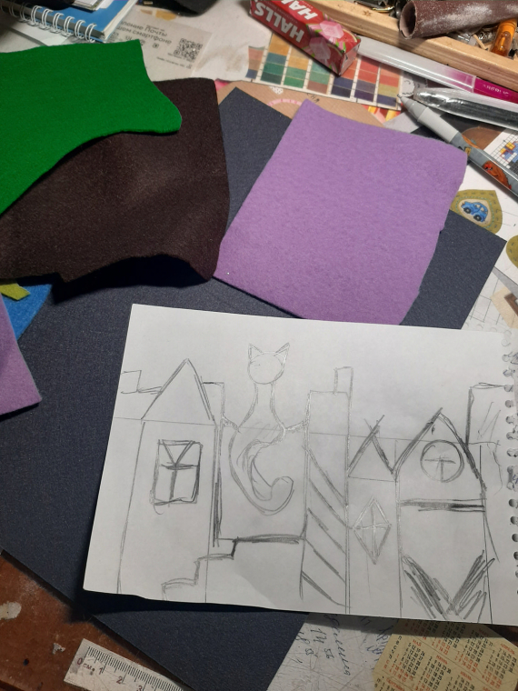 НЕбисерная лавка чудес: косметичка Котэ и крыши