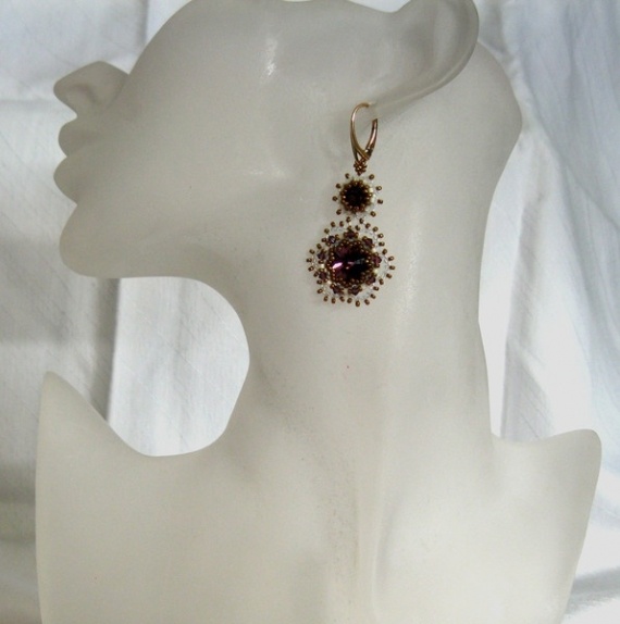 Альбом пользователя Natali_Natali: Серьги Аметист в снежном кружеве