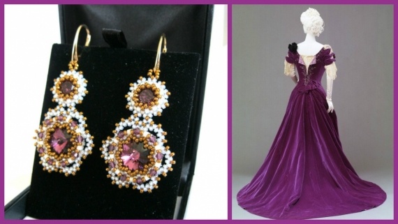 Альбом пользователя Natali_Natali: Серьги Аметист в снежном кружеве