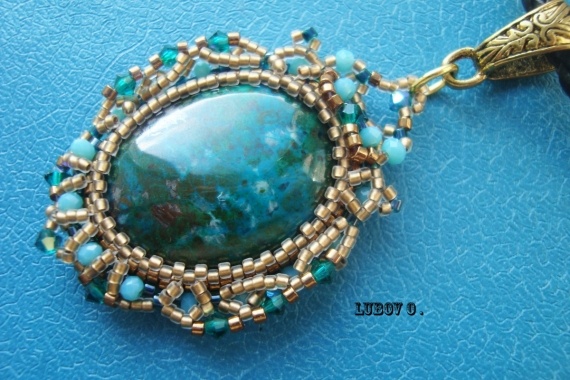 Альбом пользователя Lubov: Кулон с Хризоколлой.