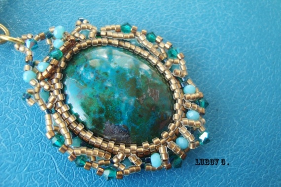 Альбом пользователя Lubov: Кулон с Хризоколлой.