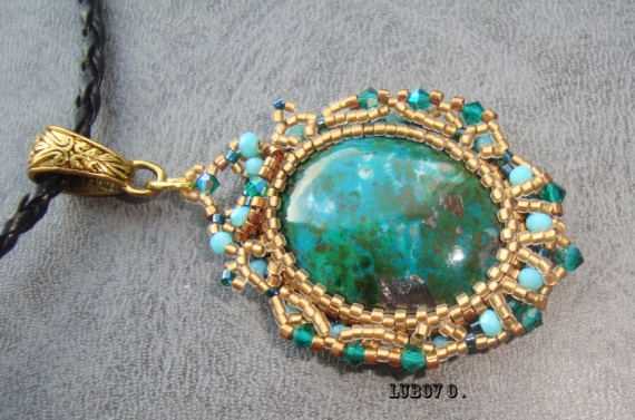 Альбом пользователя Lubov: Кулон с Хризоколлой.