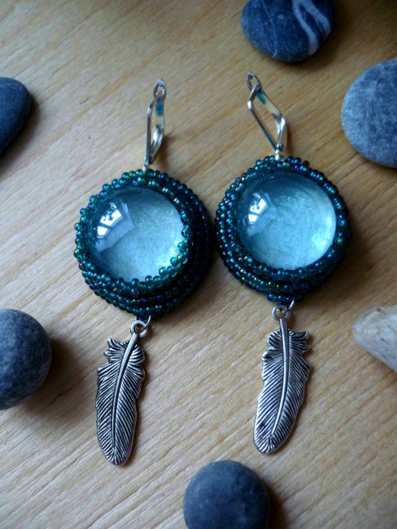 Альбом пользователя Сказки_Эльфов: Серьги Перо лунной птички