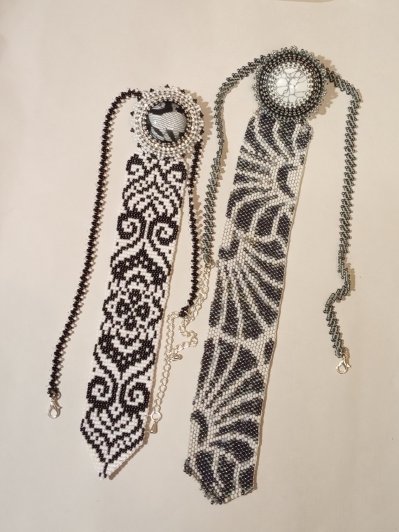 Схемы для плетения оригинальных галстуков из бисера