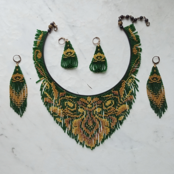 Альбом пользователя mambush: Чокер с сережками по схеме Маруси, повтор