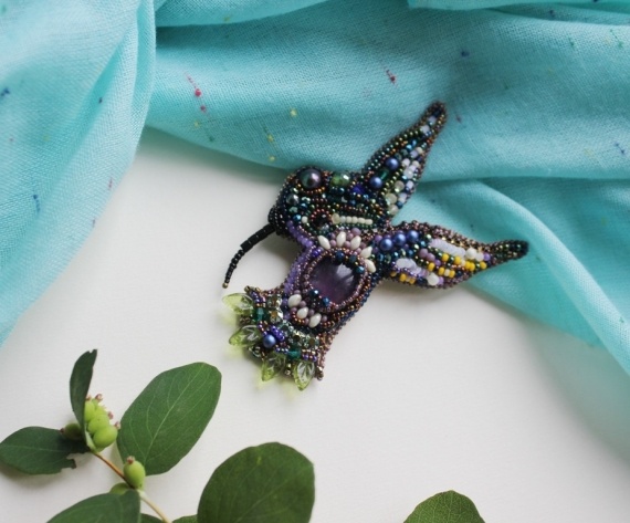 Альбом пользователя natasha-sartakova: Брошь Яркий эльф тропического утра